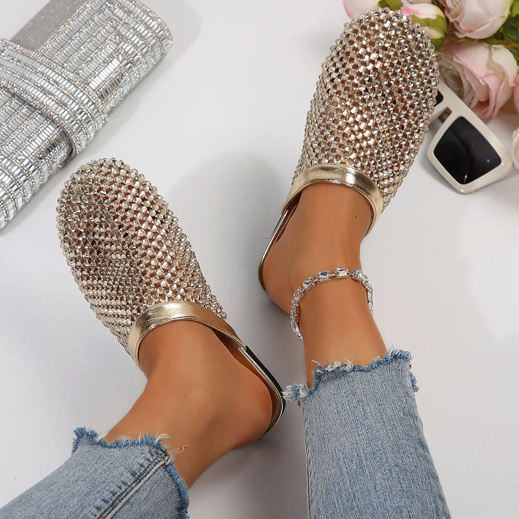 ROSENVALE™ | Sandalias con Pedrería y Punta Redonda