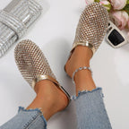ROSENVALE™ | Sandalias con Pedrería y Punta Redonda
