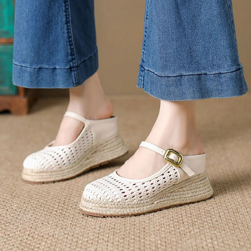 CASABELLA™ | Zapatillas de Cuña con Plataforma de 8 cm