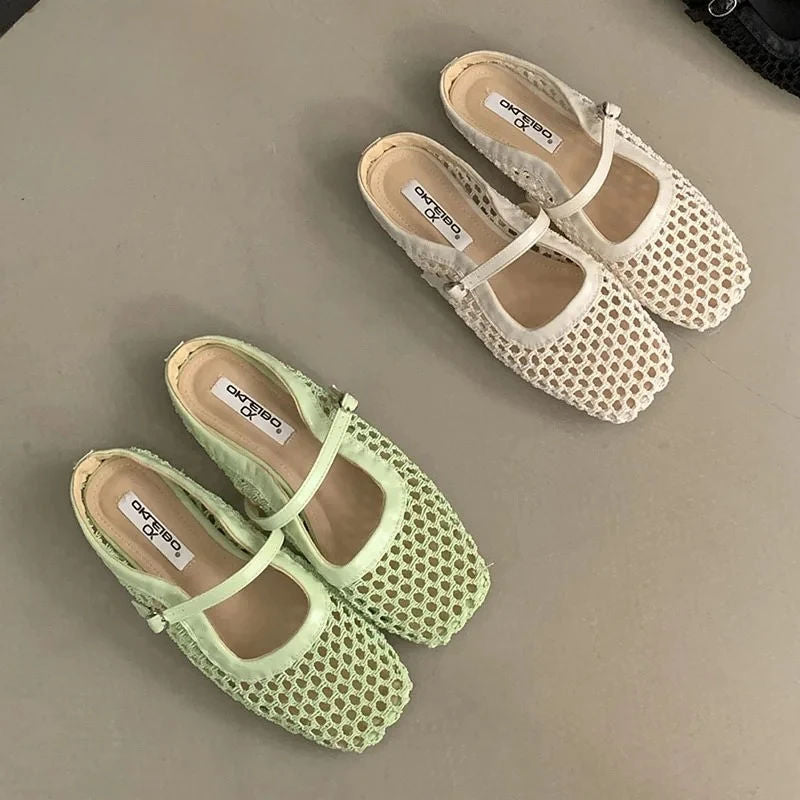 VALCENZA™ | Mules de Malla Transpirable con Hebilla