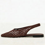 ALBIONA™ | Sandalias Planas de Malla con Punta Cuadrada