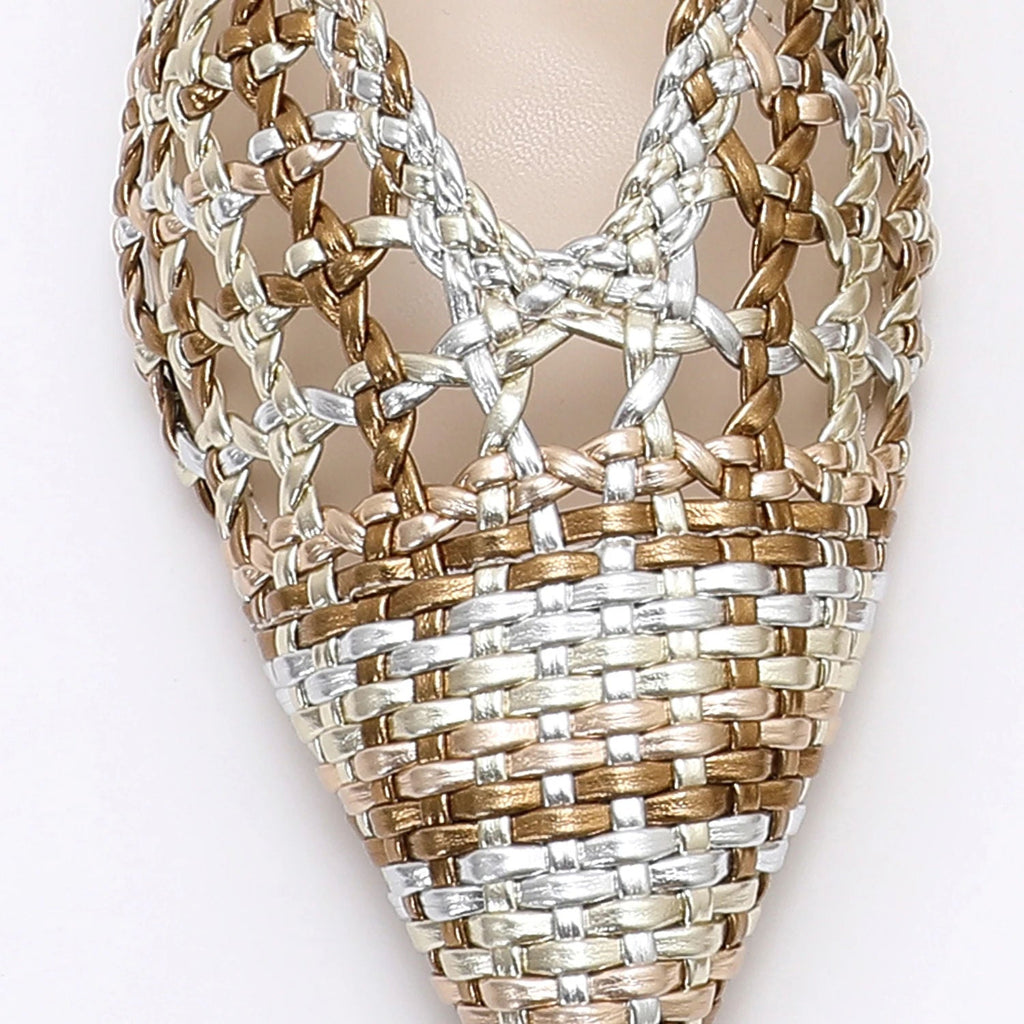TRENDIVA™ | Sandalias Planas Trenzadas Puntiaguda