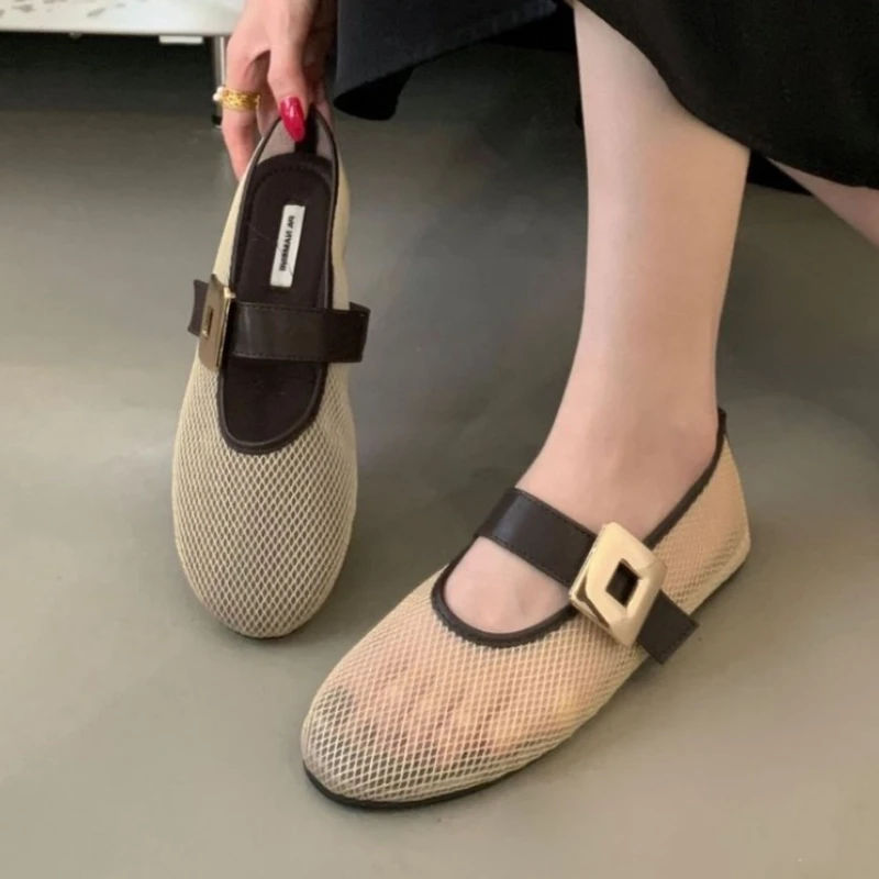 BELCOUR™ | Bailarinas de Malla Transpirables con Hebilla Metálica para Mujer