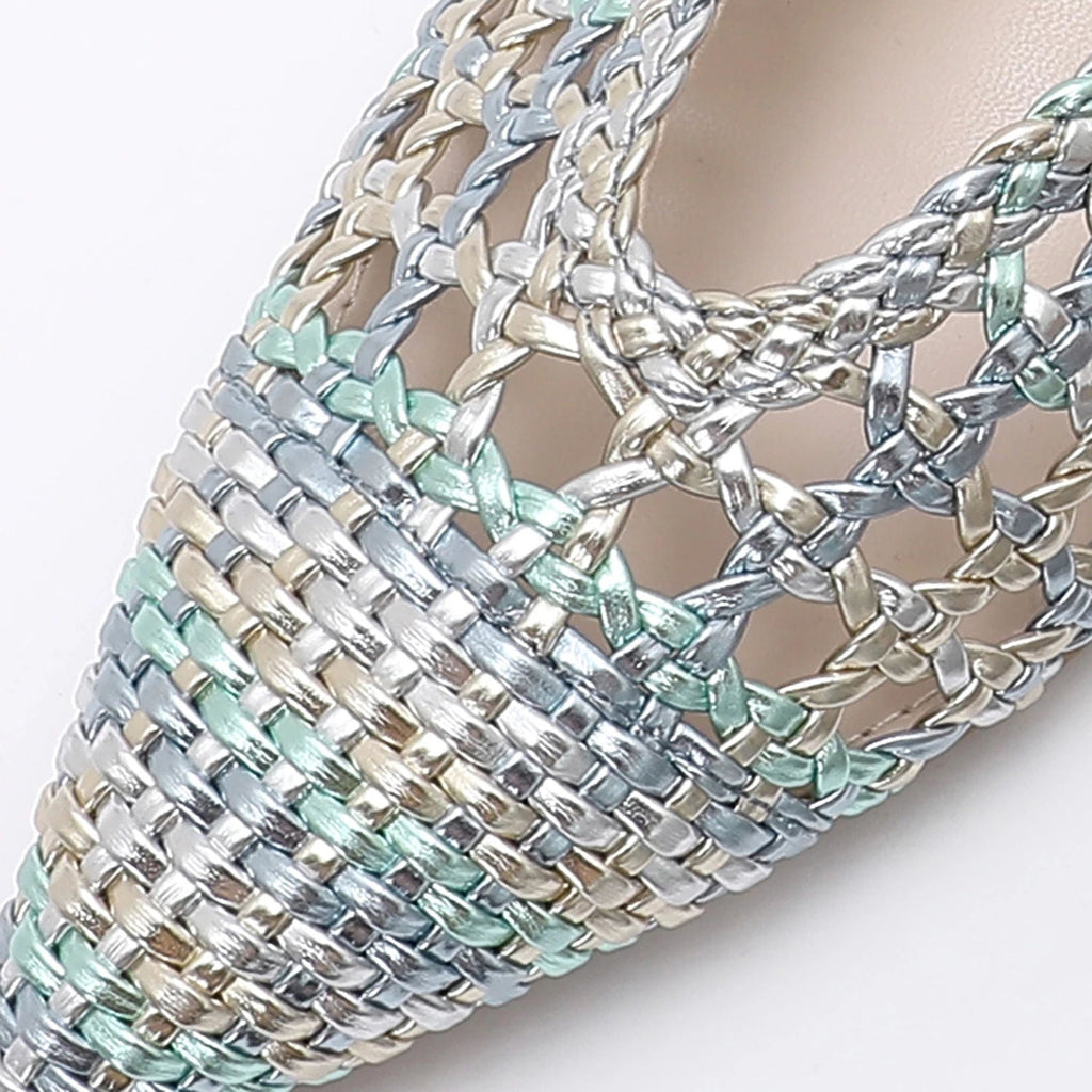 TRENDIVA™ | Sandalias Planas Trenzadas Puntiaguda