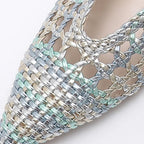 TRENDIVA™ | Sandalias Planas Trenzadas Puntiaguda