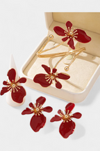 Set de Accesorios Florales: Pulsera + Pendientes + Anillos