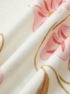 Vestido corto sin mangas con estampado romántico