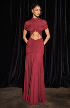 Vestido largo Jaya - Borgoña