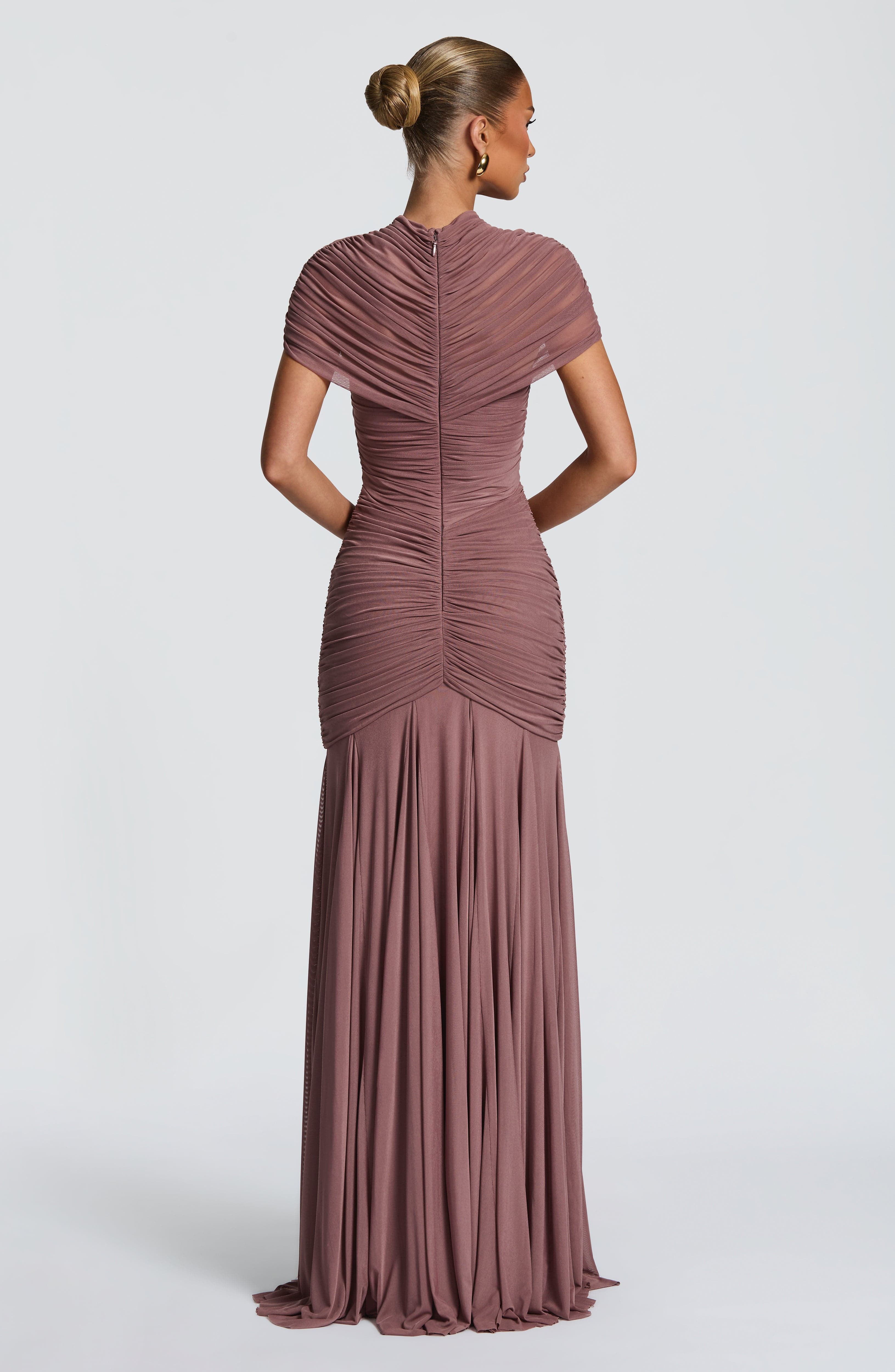 Vestido largo Jaya - Rosa empolvado