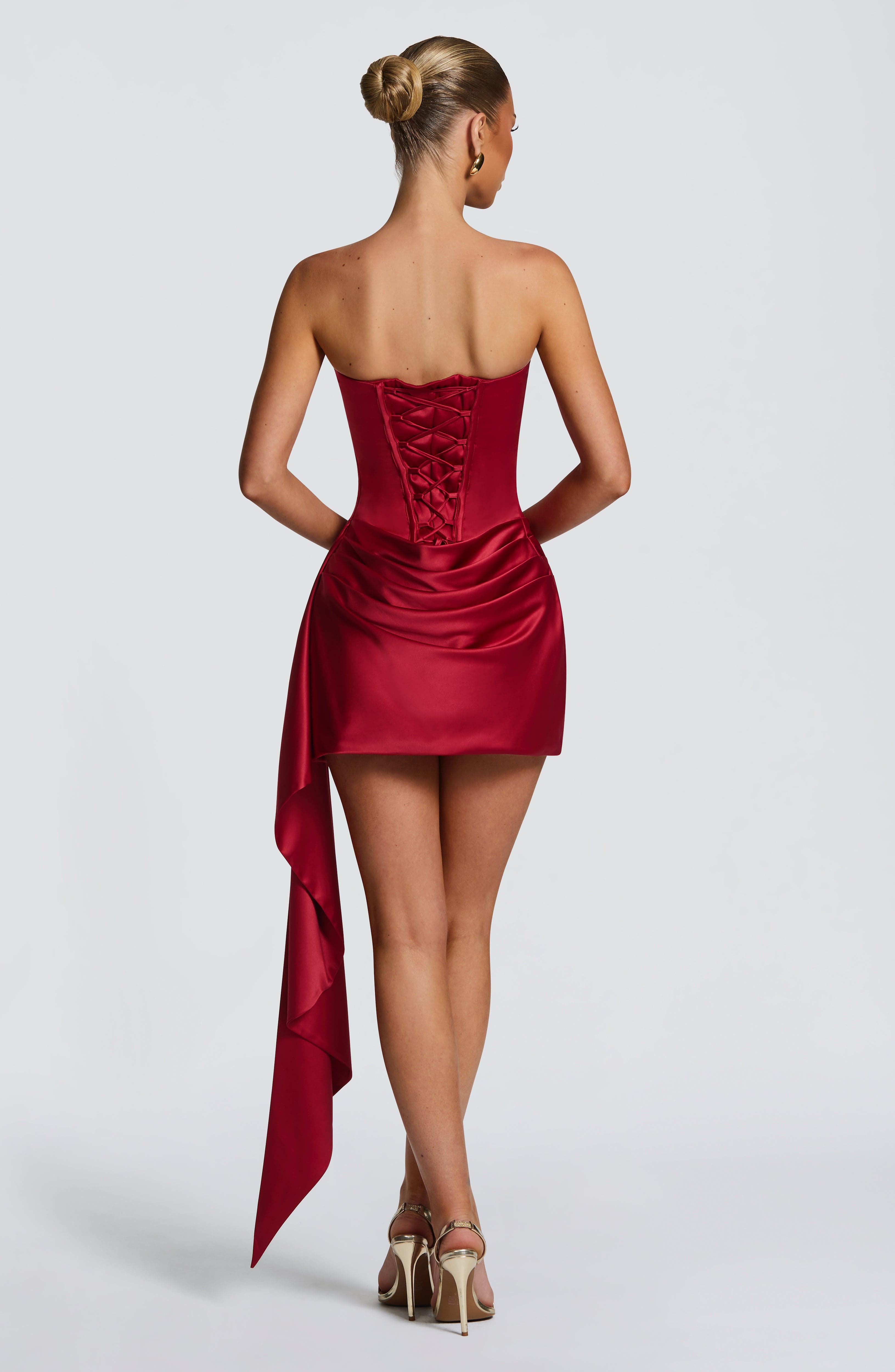 Vestido mini Mona - Rojo intenso