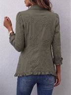 Faustine | Chaqueta Utility Bordada Floral Boho