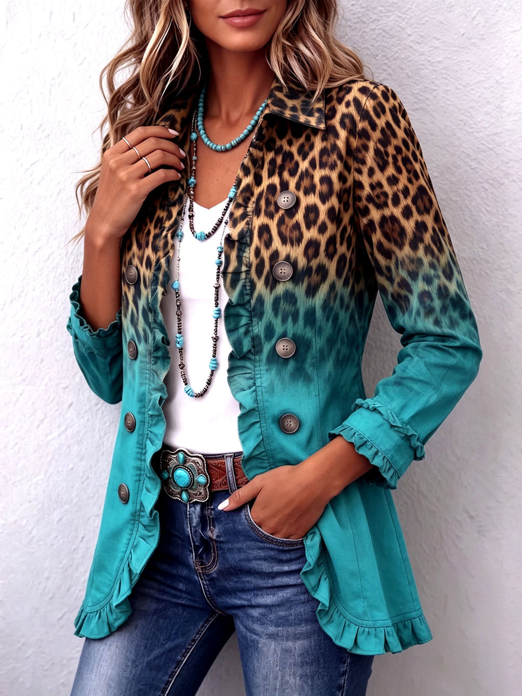 Mercedes | Chaqueta Blazer Leopardo