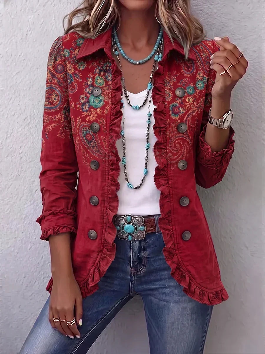 Inmaculada | Chaqueta Cachemir con Volantes