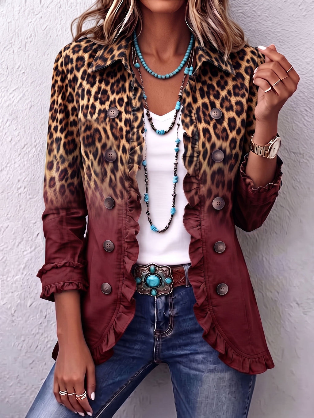 Mercedes | Chaqueta Blazer Leopardo