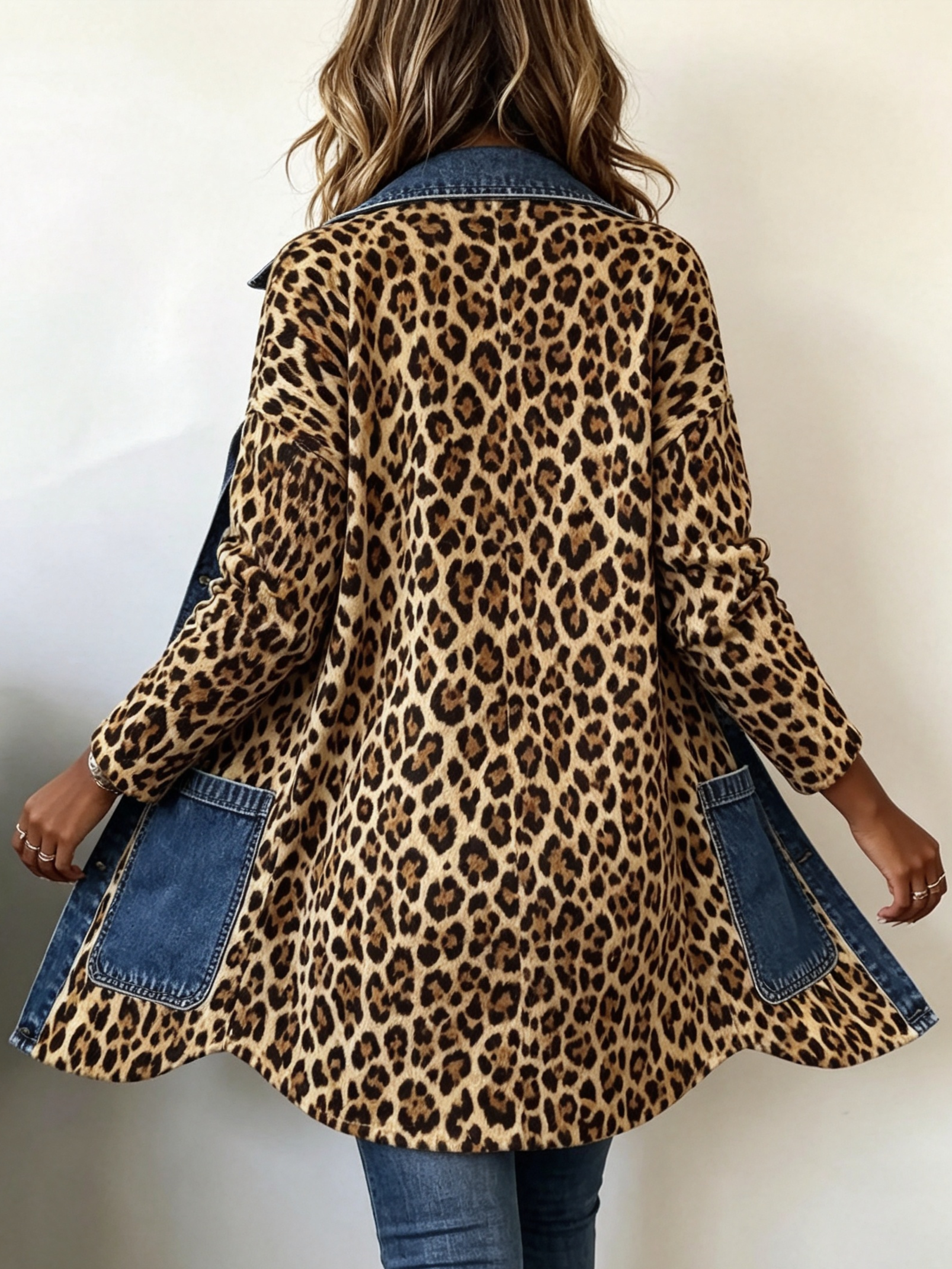 Lorena | Chaqueta Larga Leopardo Denim