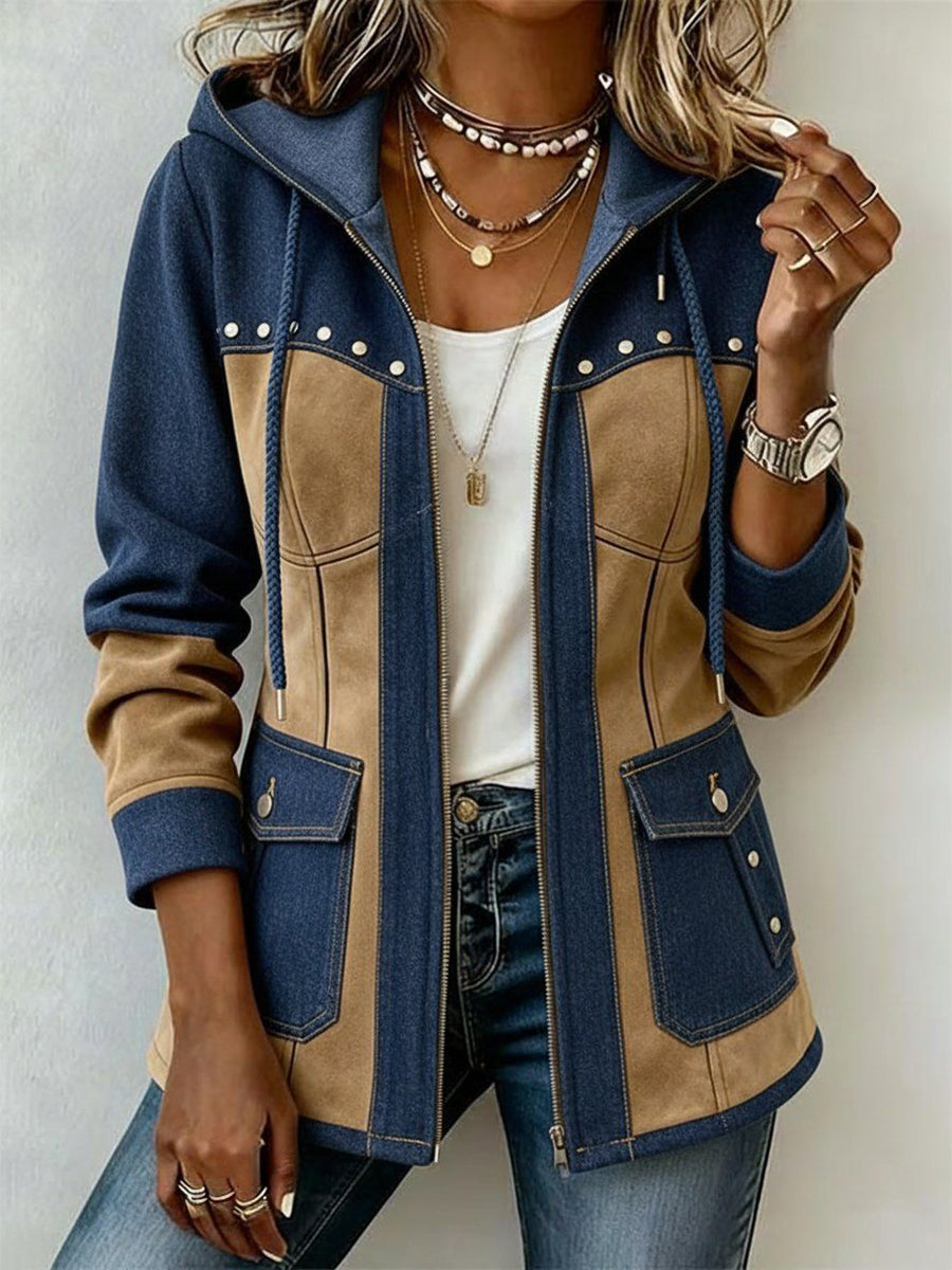 Adriana | Chaqueta con Capucha Navy