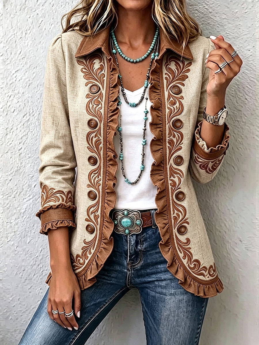 Almudena | Chaqueta Floral Bordada