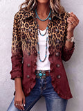 Tomasa | Chaqueta Blazer Leopardo Burdeos