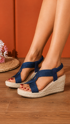 Sandalias de Cuña con Trenzado Artesanal