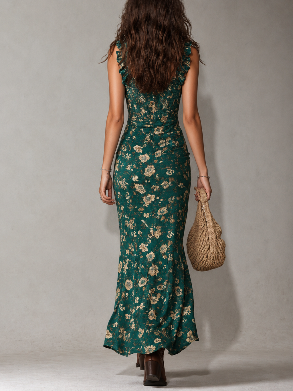 Alina | Abito Bohemien con Maniche a Volant