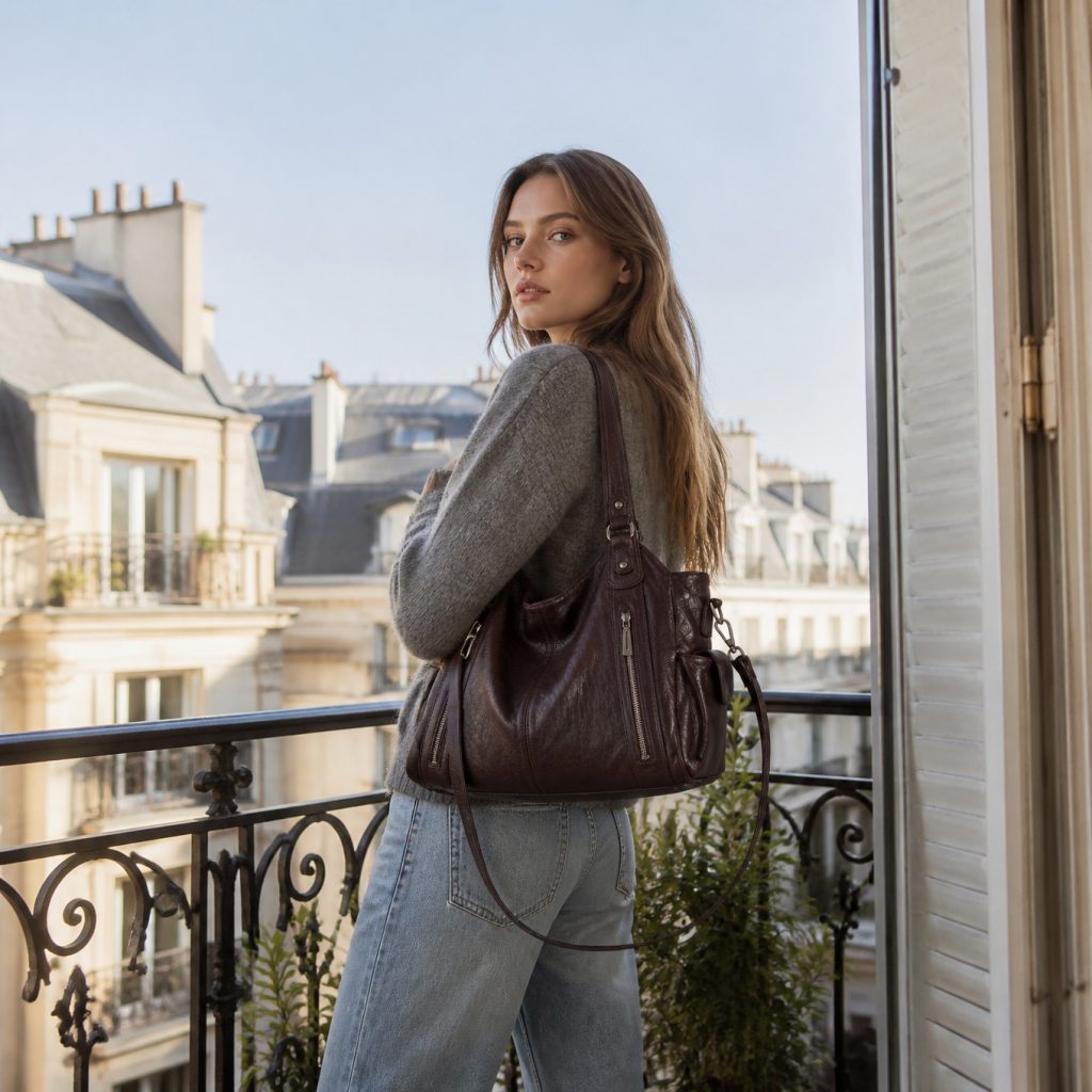 Sac bandoulière Julie — Bordeaux