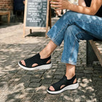 Zina - Sandalias con plataforma de punto transpirable