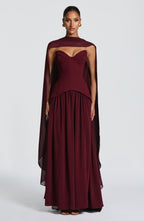 Vestido largo Vietta - Lacado Cereza