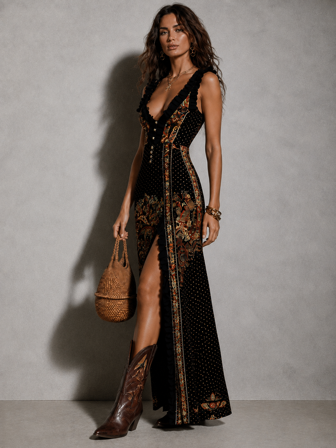 Nadia | Abito Bohemien con Scollo a V